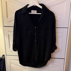 Babaton Black Button Down Shirt